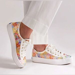 Keds x Rifle Paper Co. Triple Kick Mesh “Margaux” Lace-Up Sneakers
